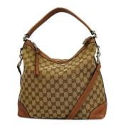 Pre-owned Canvas gucci-bags Gucci Vintage , Beige , Dames