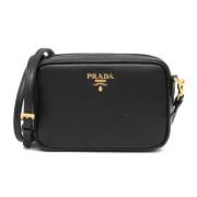 Pre-owned Leather prada-bags Prada Vintage , Black , Dames