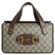 Pre-owned Leather gucci-bags Gucci Vintage , Beige , Dames