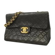 Pre-owned Leather chanel-bags Chanel Vintage , Black , Dames