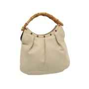 Pre-owned Leather handbags Gucci Vintage , White , Dames