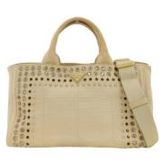 Pre-owned Canvas prada-bags Prada Vintage , Beige , Dames