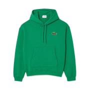 Biologische hoodie met krokodilborduursel Lacoste , Green , Heren