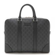 Pre-owned Canvas briefcases Gucci Vintage , Black , Heren