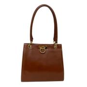 Pre-owned Leather handbags Salvatore Ferragamo Pre-owned , Brown , Dam...