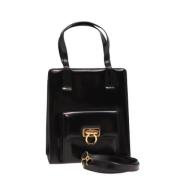 Pre-owned Fabric handbags Salvatore Ferragamo Pre-owned , Black , Dame...