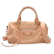 Pre-owned Leather balenciaga-bags Balenciaga Vintage , Beige , Dames