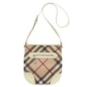 Pre-owned Canvas shoulder-bags Burberry Vintage , Beige , Dames