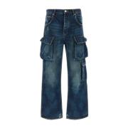 Cargo Denim Jeans Purple Brand , Blue , Heren