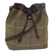 Pre-owned Canvas shoulder-bags Burberry Vintage , Beige , Dames