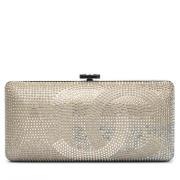 Pre-owned Leather clutches Chanel Vintage , Gray , Dames