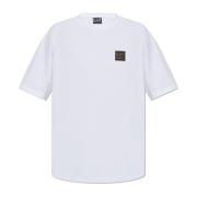 T-shirt met logopatch Emporio Armani EA7 , White , Heren