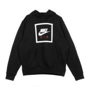 Zwart/Wit Heren Hoodie Sweatshirt Nike , Black , Heren