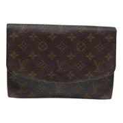 Pre-owned Canvas clutches Louis Vuitton Vintage , Brown , Dames