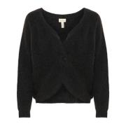 Omkeerbare Trui met Knoopdetail Part Two , Black , Dames