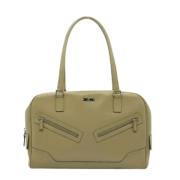 Pre-owned Leather gucci-bags Gucci Vintage , Beige , Dames