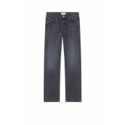 Vintage Grijs Straight-Fit Denim Jeans Pinko , Gray , Dames