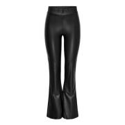 Gecoate Flared Broek Herfst/Winter Collectie Only , Black , Dames