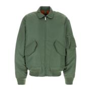 Groene Nylon Bomberjack Carhartt Wip , Green , Heren