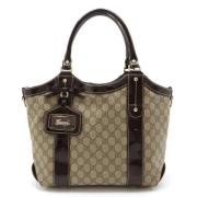 Pre-owned Leather totes Gucci Vintage , Brown , Dames