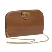 Pre-owned Leather shoulder-bags Salvatore Ferragamo Pre-owned , Brown ...