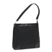 Pre-owned Canvas shoulder-bags Gucci Vintage , Black , Dames