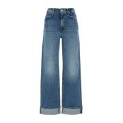 Stretch Denim Dodger Jeans Mother , Blue , Dames