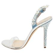 Pre-owned Suede sandals Giuseppe Zanotti Pre-owned , Blue , Dames