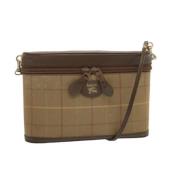 Pre-owned Canvas shoulder-bags Burberry Vintage , Beige , Dames