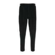 Zwarte wollen broek PT Torino , Black , Heren