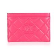 Pre-owned Leather home-office Chanel Vintage , Pink , Dames