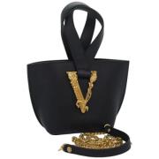 Pre-owned Leather handbags Versace Pre-owned , Black , Dames