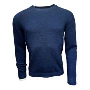 Merino Baby Camel Sweater Navy Blue Roberto Collina , Blue , Heren