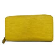 Pre-owned Fabric wallets Louis Vuitton Vintage , Yellow , Dames