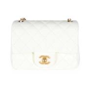 Pre-owned Leather chanel-bags Chanel Vintage , White , Dames