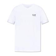 V-hals T-shirt Emporio Armani EA7 , White , Heren