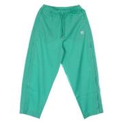 Groene Relaxte Wijde Pijp Broek Adidas , Green , Dames