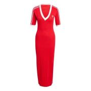 Elegante Sportieve Lange Jurk Adidas , Red , Dames