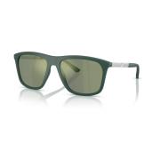 Groen Zilver Spiegel Zonnebril Emporio Armani , Green , Heren