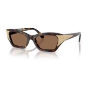 Donkerbruine zonnebril Sk6029 model Swarovski , Brown , Dames