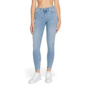 Blauwe Effen Jeans met Ritssluiting Tommy Hilfiger , Blue , Dames