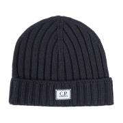 Donkere Beanie Muts C.p. Company , Black , Heren