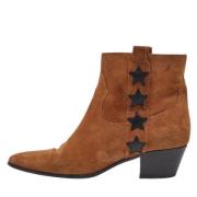 Pre-owned Suede boots Yves Saint Laurent Vintage , Brown , Dames