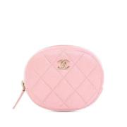 Pre-owned Leather wallets Chanel Vintage , Pink , Dames