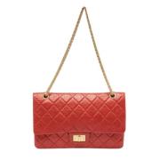 Pre-owned Leather chanel-bags Chanel Vintage , Red , Dames