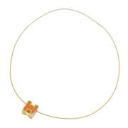 Pre-owned Metal necklaces Hermès Vintage , Yellow , Dames