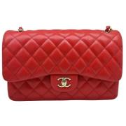 Pre-owned Leather chanel-bags Chanel Vintage , Red , Dames