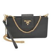 Pre-owned Leather prada-bags Prada Vintage , Black , Dames