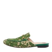 Pre-owned Leather sandals Gucci Vintage , Green , Dames