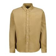 Fluweel Hart Shirt Beige Ribfluweel Ami Paris , Beige , Heren